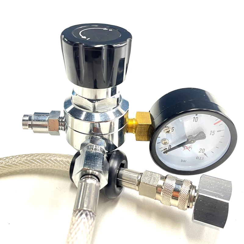 Whipped Cream Pressure Regulator Valve With Hose Line And Adapter For