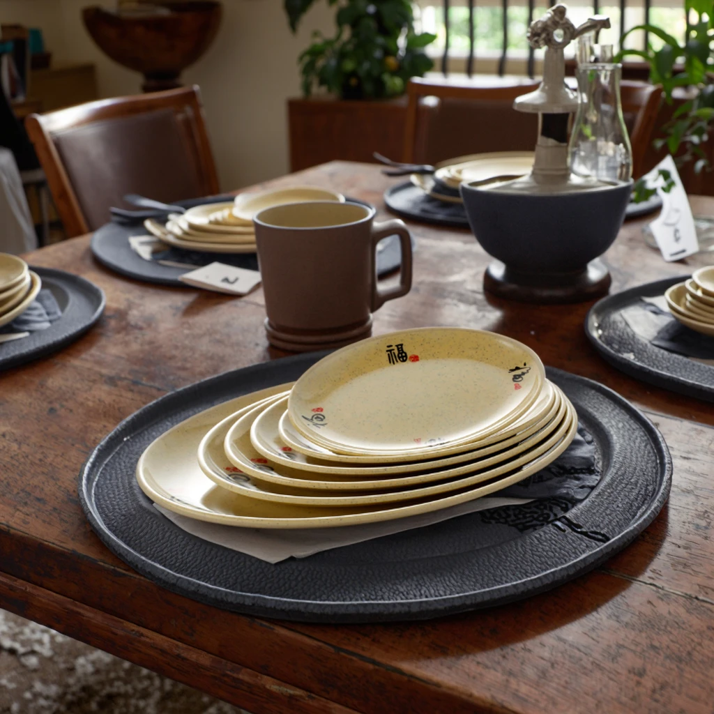 Wholesale Unbreakable Restaurant Oval Melamine Plates China Ware