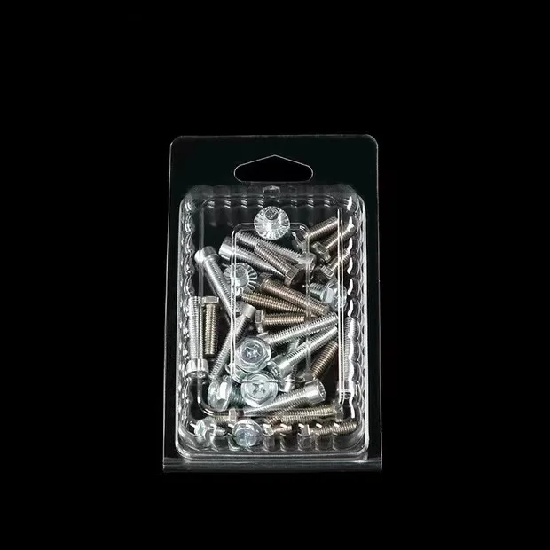 PVC Nail and Screw Clamshell Double Blister Packaging