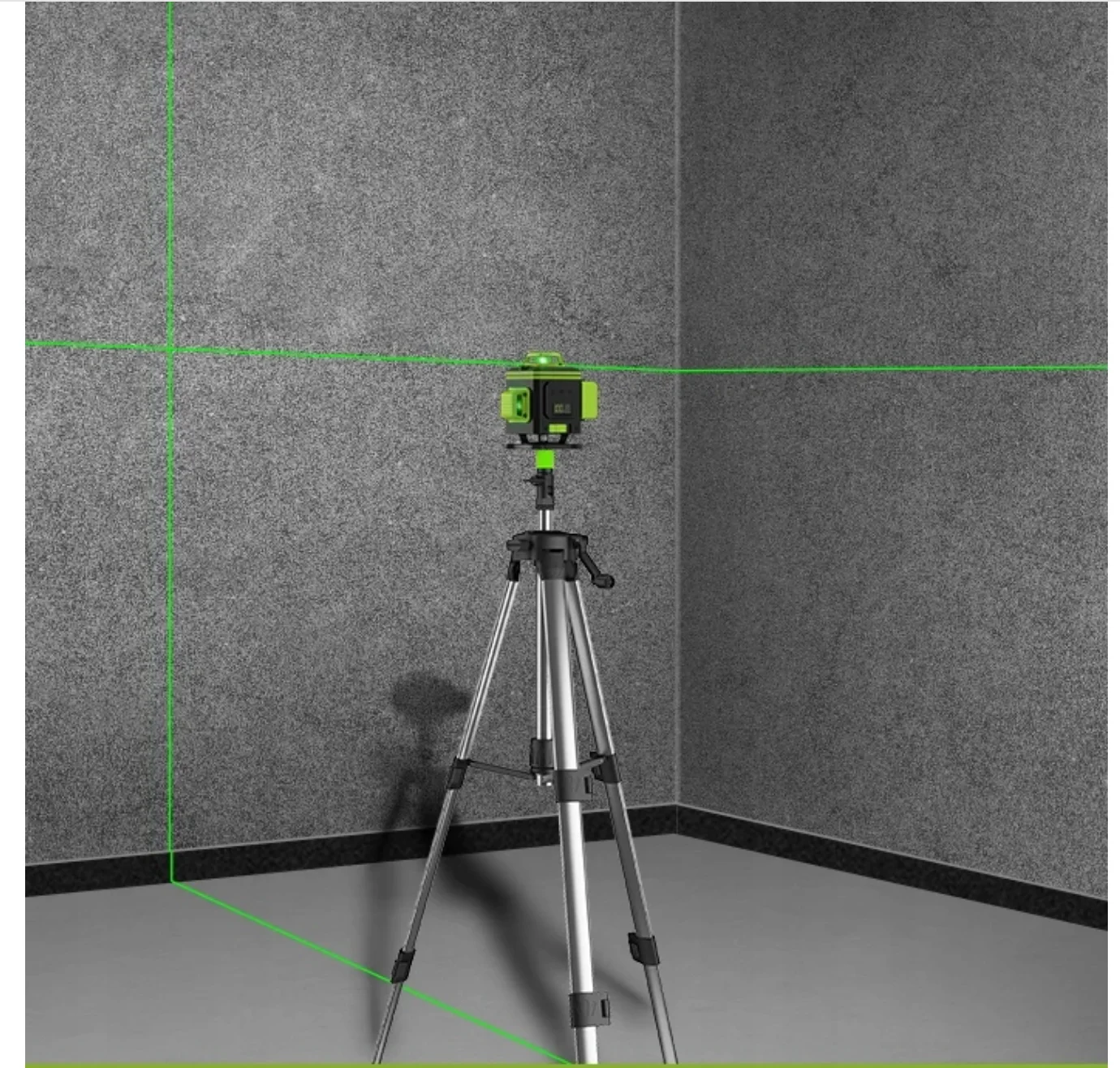 Зеленый 360 самовыравнивающий поворотный лазерный уровень 4D 16 линий Горизонтальные и вертикальные перекрестные лазерные измерительные инструменты