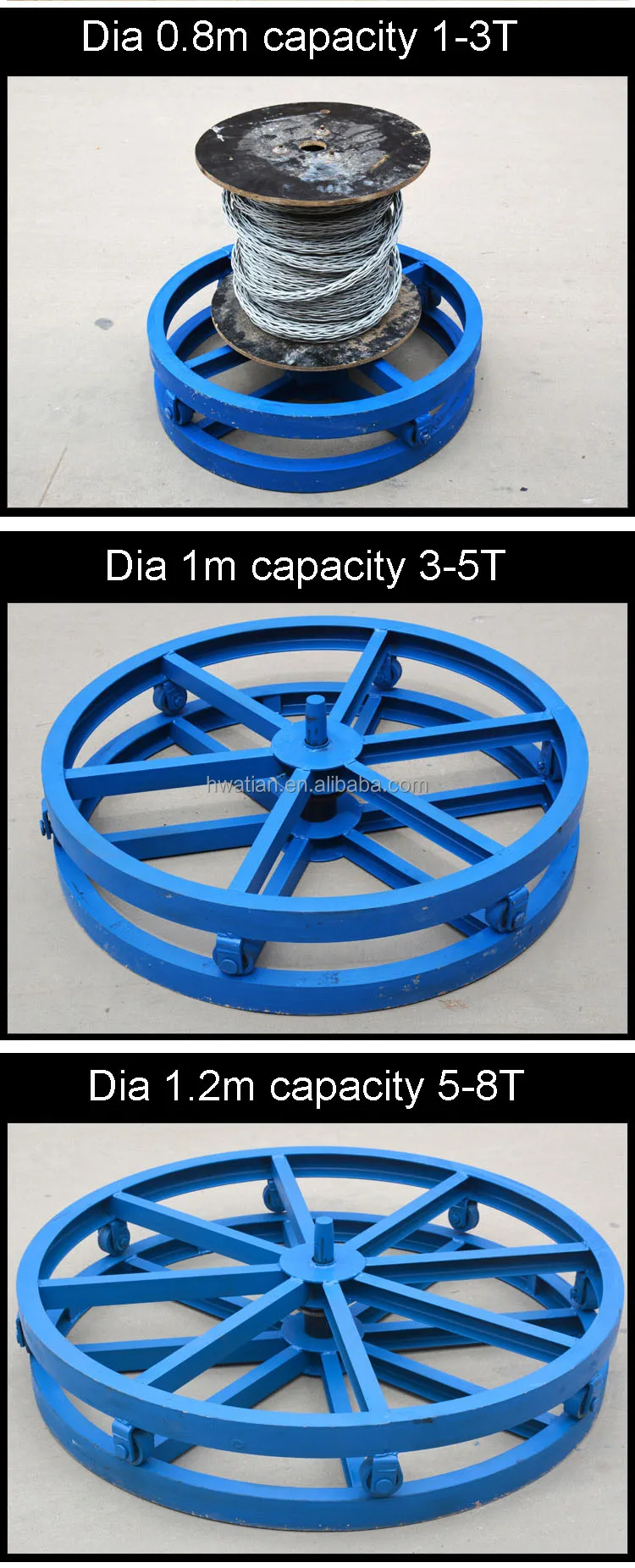 Outdoor electric wire multicore cable reel drum portable cable reel stand stand