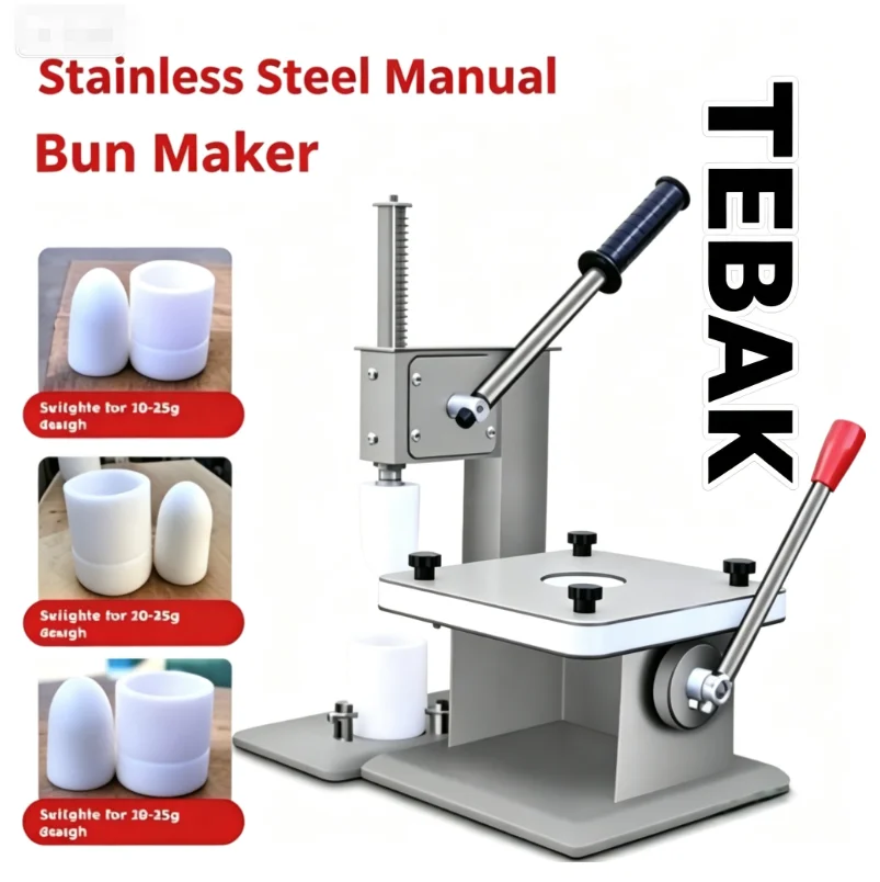 TEBAK Commercial Manual Steamed Bun Forming Machine, Dough-filling Bun Pressing Machine, Manual Bun-making Machine
