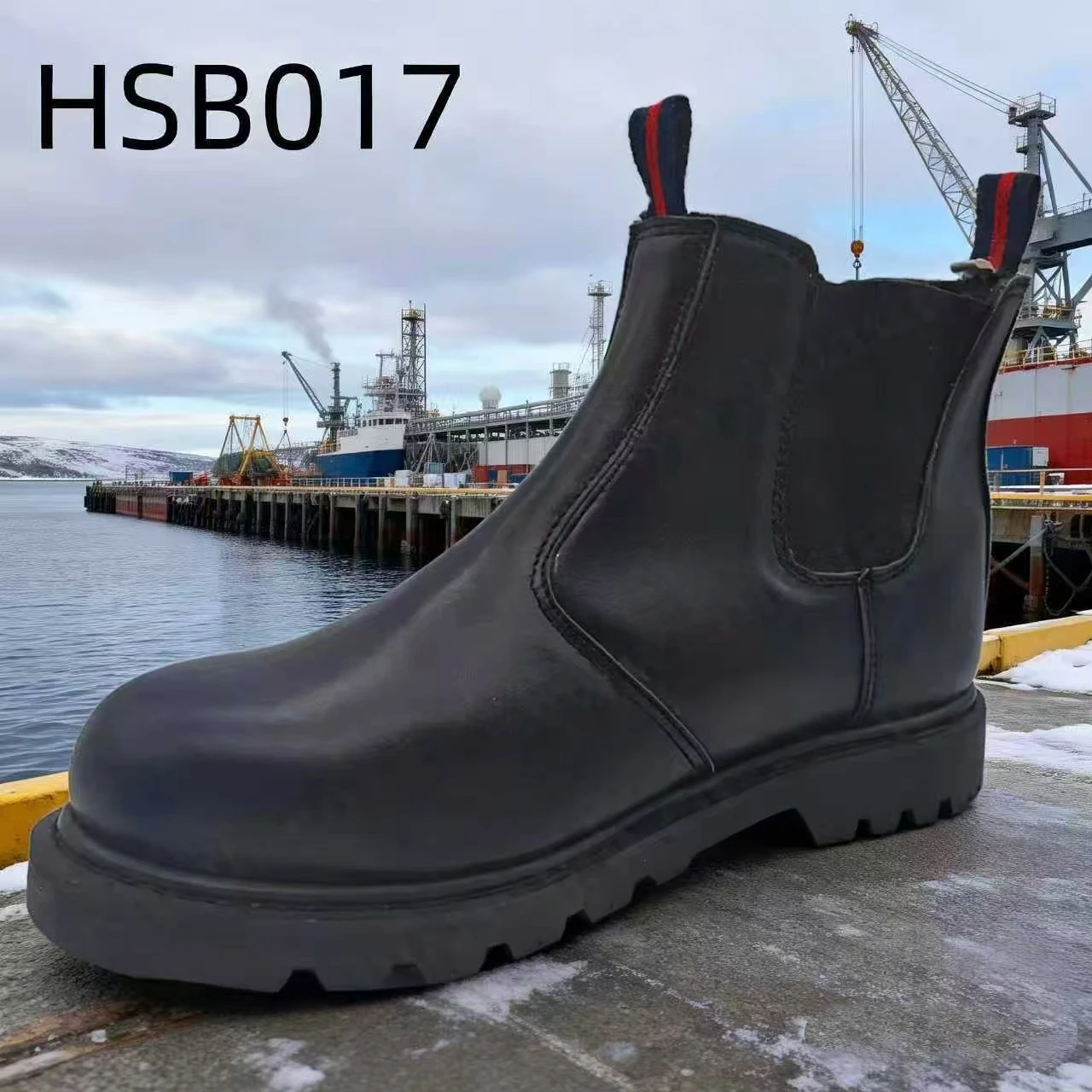 ZYF,tough Environments Rubber Sole with Stitching Safety Footwear Truck Drivers Using Work Boots with Steel Toe Cap HSB017