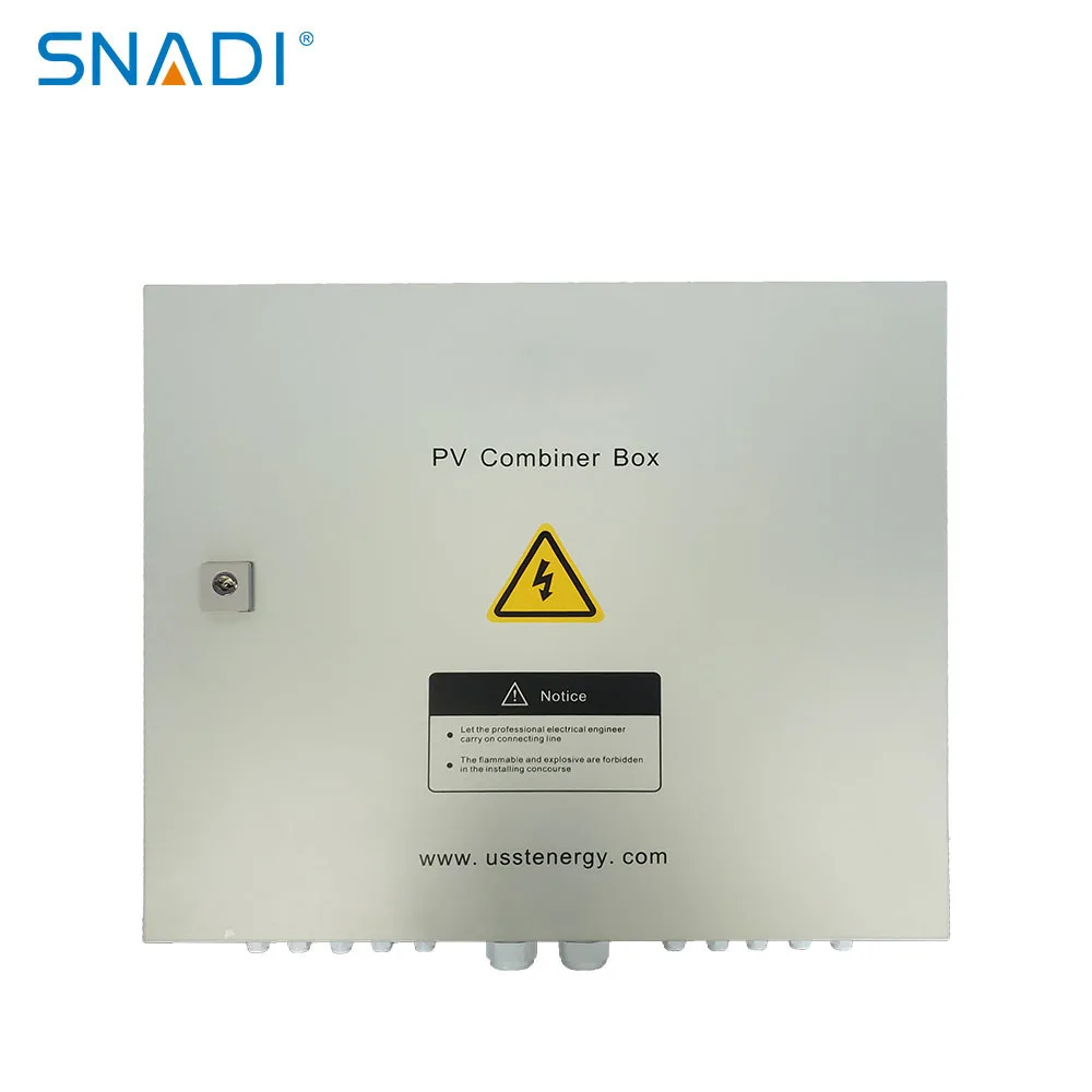 PV Combiner Box IP65 lightning protection PV Array 6 in 2 Out 250VDC DC Solar Combiner Box