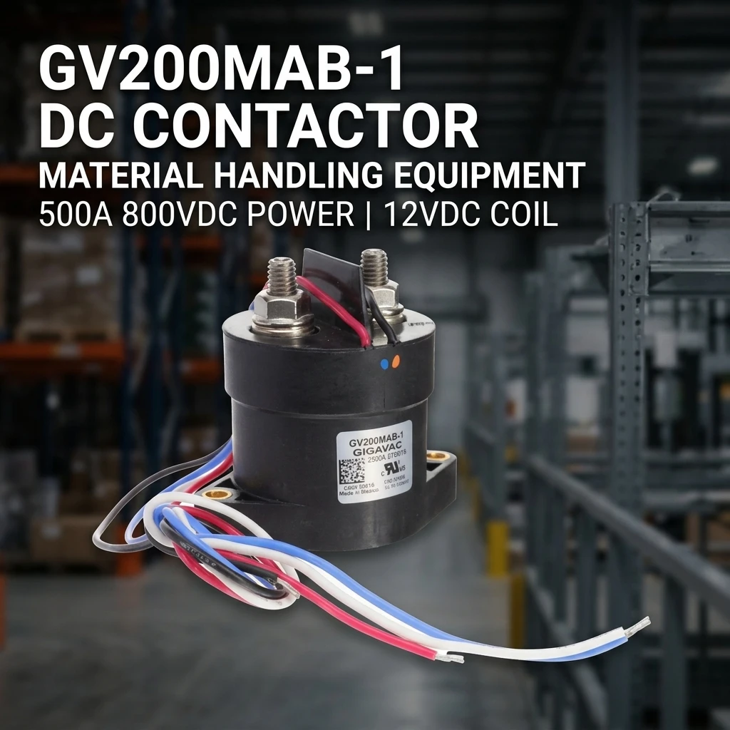 รีเลย์สวิตช์แบบทนทานรุ่น GV200MA-1 สำหรับ Sensata-Gigavac กระแส 500A แรงดันไฟฟ้ากระแสตรง 12-24VDC สูงสุด 800VDC ความเร็วในการสลับสถานะอย่างรวดเร็วสำหรับสถานีชาร์จรถยนต์
