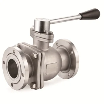 High Quality GU-20P Manual vacuum 2 Way ball valve  SS 304 316  with KF and Looper flange professional