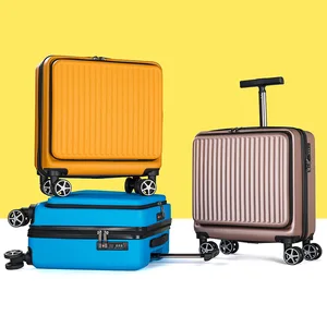 Wholesale 16 Inch Korean Version of the Suitcase With Double Password Abs Small Trolley Case