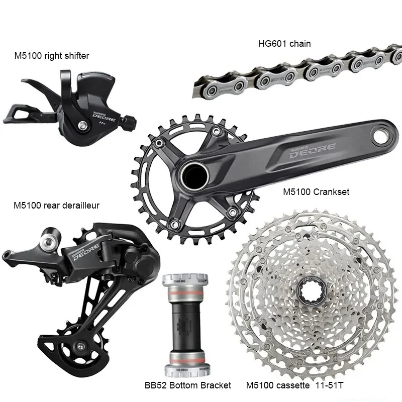 SHIMANO DEORE M5100 LS 2x11 Speed Derailleurs Groupset MTB