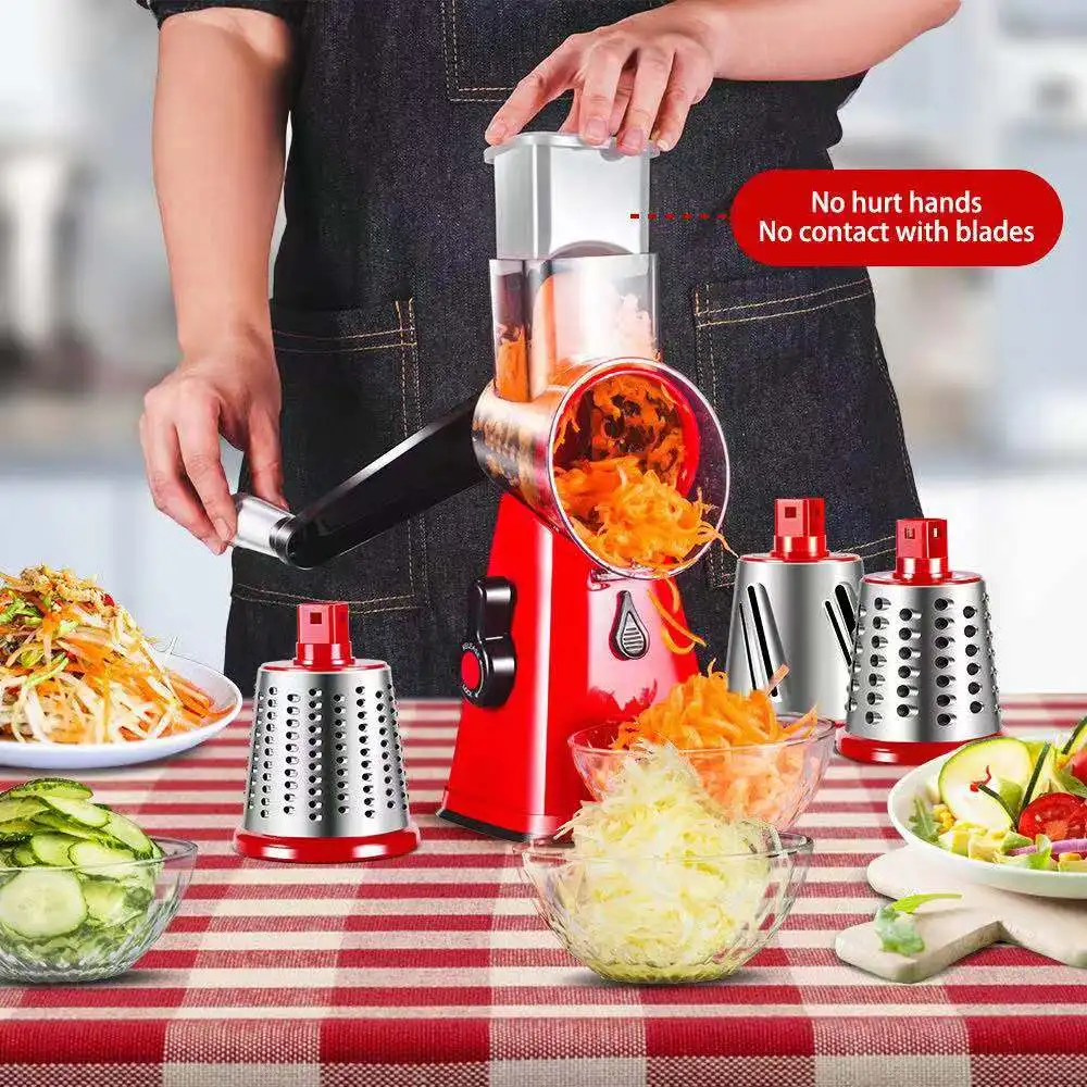 Tabletop Drum Grater, 3 Different Grating Accessories - Kitchen