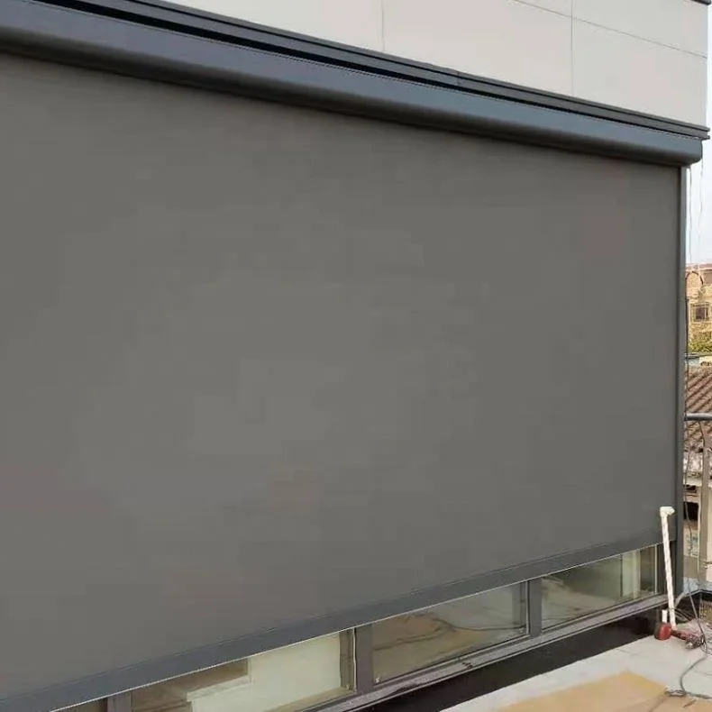 Sun Block Screens Windows Motorized Track Screen Outdoor Roller Blinds Garden Electric Zip Shade Shutter Blind