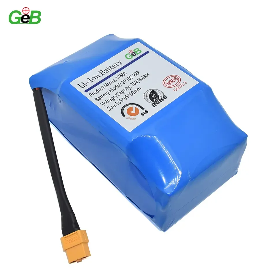 product 36v 44ah 10s2p lithium battery pack high4400mah lithium ion battery pack for electric balance scooter replacement 18650 battery-2