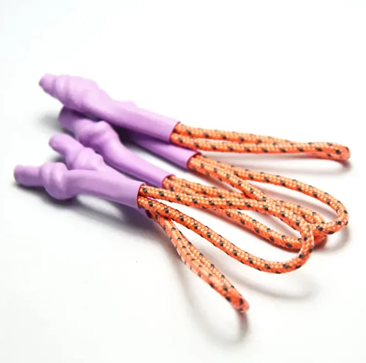 Hot Colorful Rubber Zip Slider String Zipper Puller with Heat Shrink Tube for Sportswear