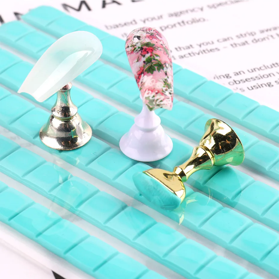 Nagel-Knetton – 96 Stück, Stark Haftend, Wiederverwendbar, Für Nail Art & Design