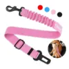 Cinturón de seguridad rosa para perro (no puede emitir luz)