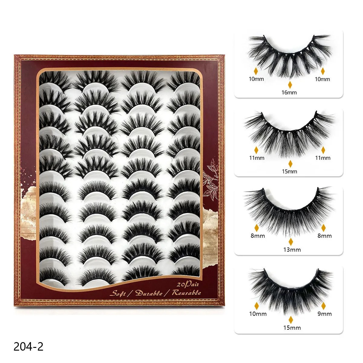 Inventory lashes Manufacturer Beauty natural long eyelashes 20 pairs natural false eyelashes fake long makeup 3d mink eyelashes
