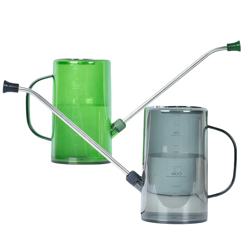 Effortless Pouring 1L Long Spout Plastic Eco-Friendly Watering Can with Measurement Marks for Indoor & Outdoor Garden Plants