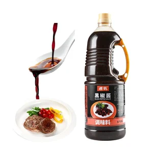 2.21 Kg Chinese Black Pepper Soybean Sauce for Cooking Seasoning in Bottle Packaging