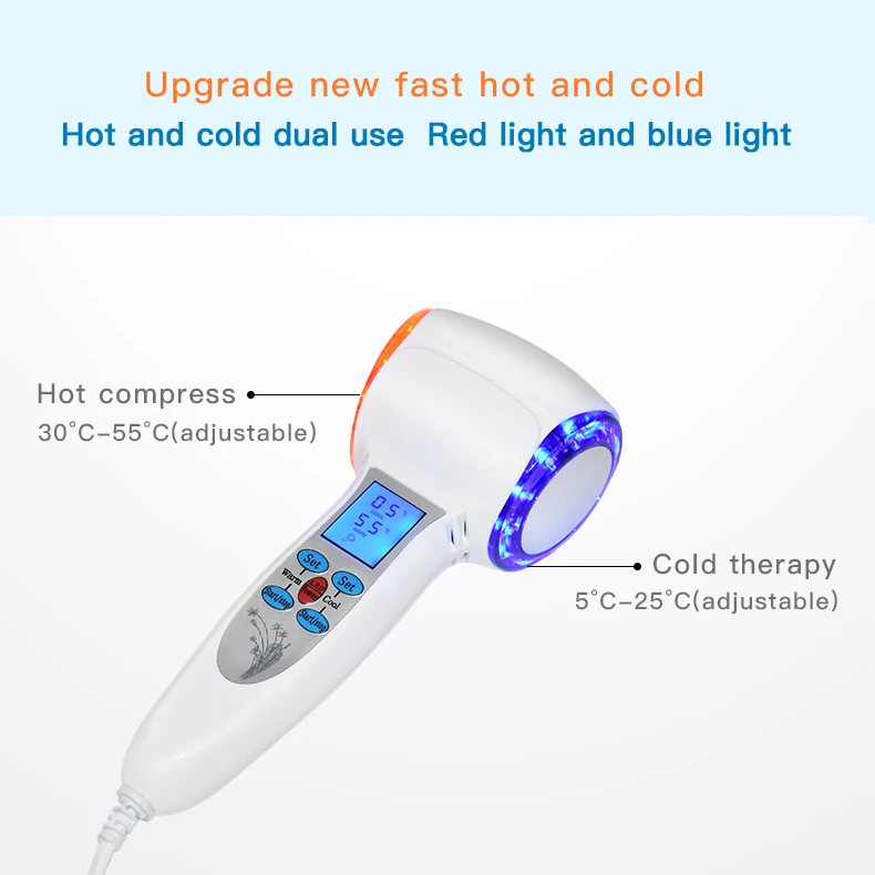 2024 Home Use Face Care LCD Digital Hot and Cold Hammer Tighten Lifting Massager Skin Care Beauty Equipment LW-057