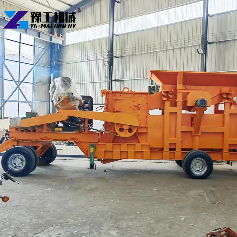 Easy Install Stone Crushing Machine Mini Mobile Jaw Crusher for Limestone Granite Construction Waste