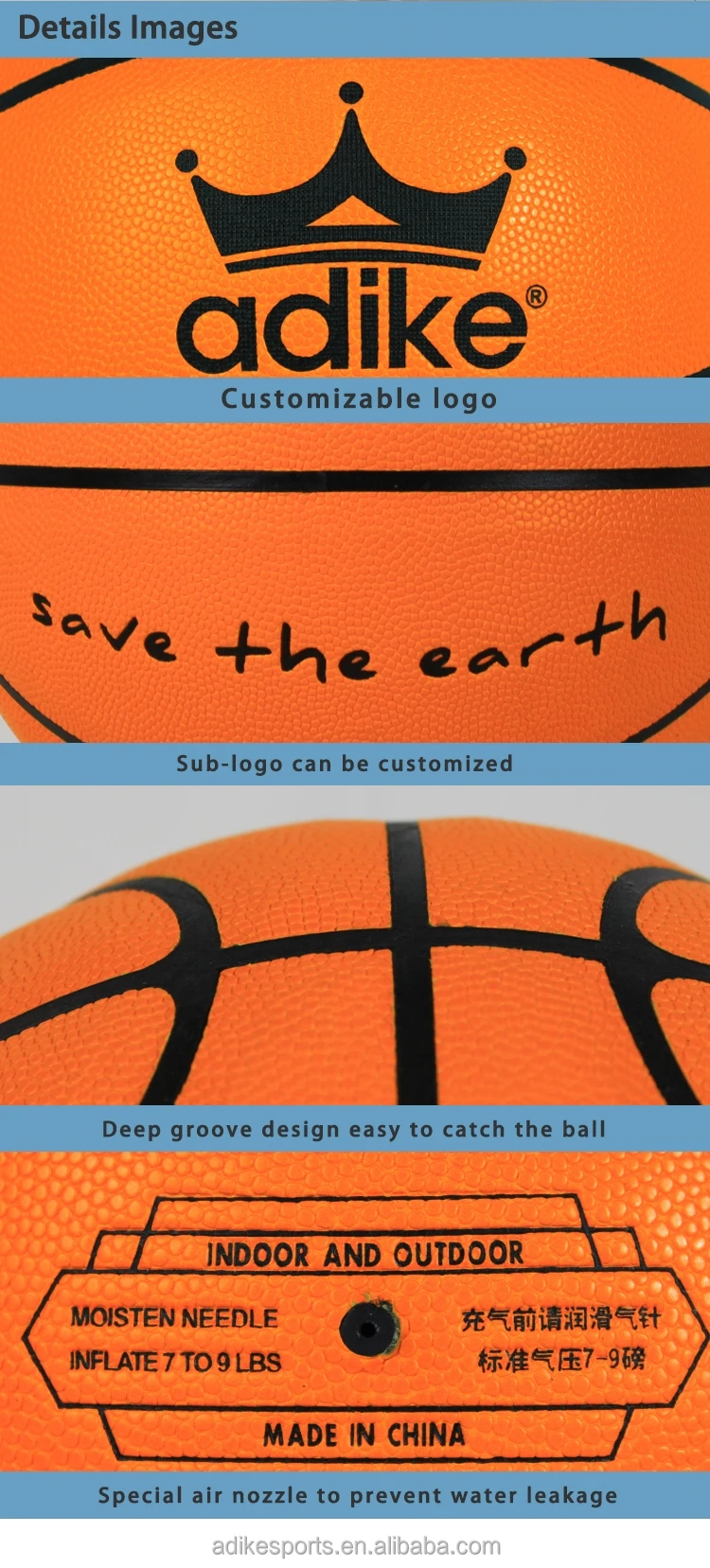 Adike Baloncesto Bolas De Basquete Basket With Logo Wholesale Ball