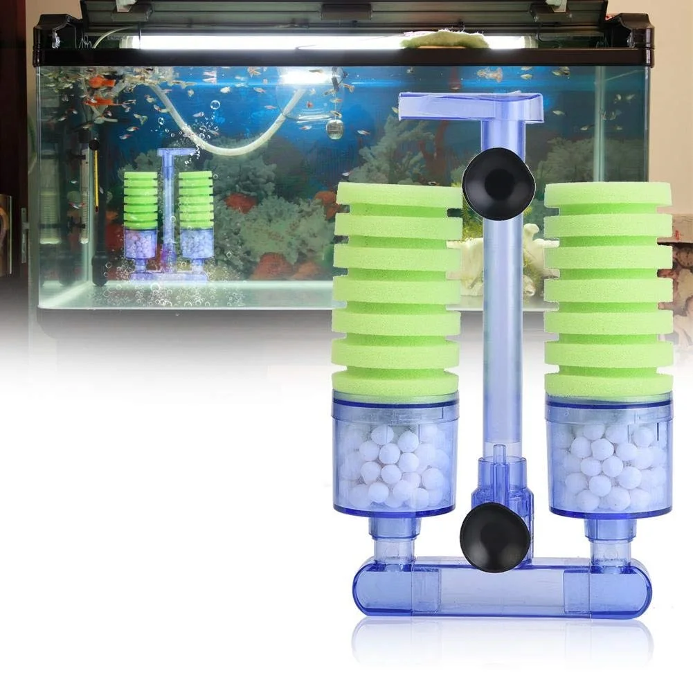 Xinyou XY-2882 Aquarium Filter Sponge, Double Sponge Filters for