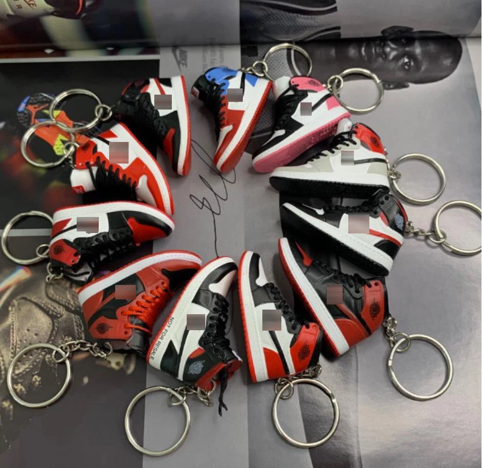 Wholesale Famous Brands Mini Sneaker Keychain With Box And Bag Jordan