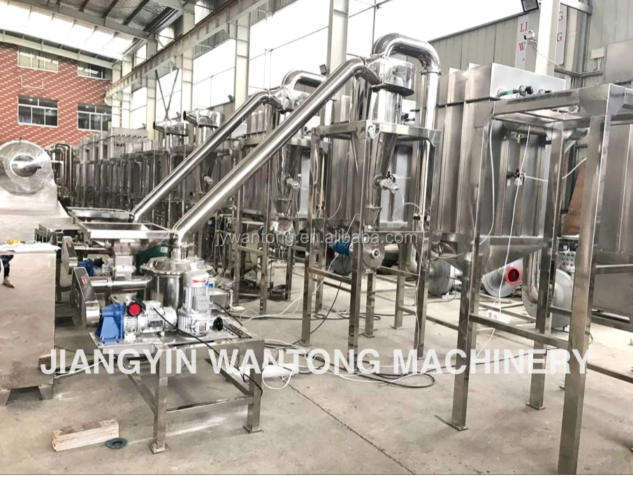 VIDEO! WJT Malaysia Guar Arabic Gum Instant Granules Powder Process Grinding Grinder Crusher Machine