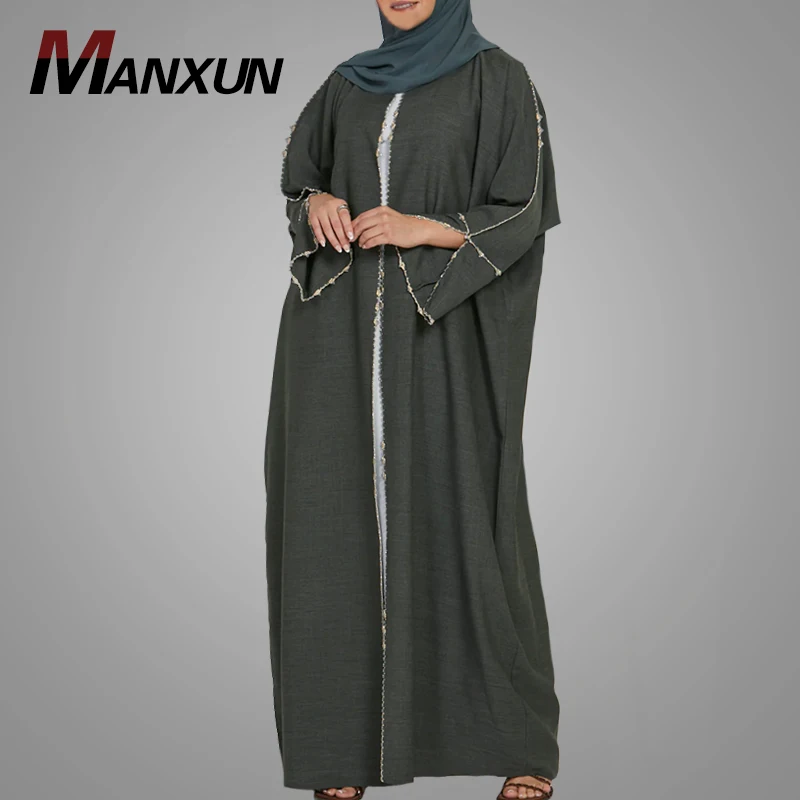 Latest Fashion Burqa Design Muslim Kimono Abaya Elegant Robe Style Islamic Clothing Hotsale Moroccan Dress Online