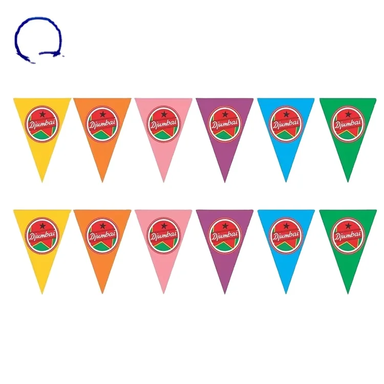 Customized Shape and design Pennants String Flag Triangle Bunting Banner For advertising