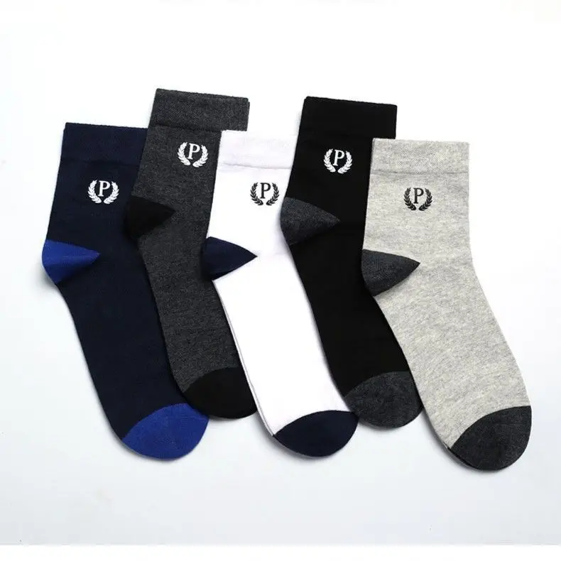 Wholesale High Quality Custom Logo Deodorant Sport White Socks Men ...