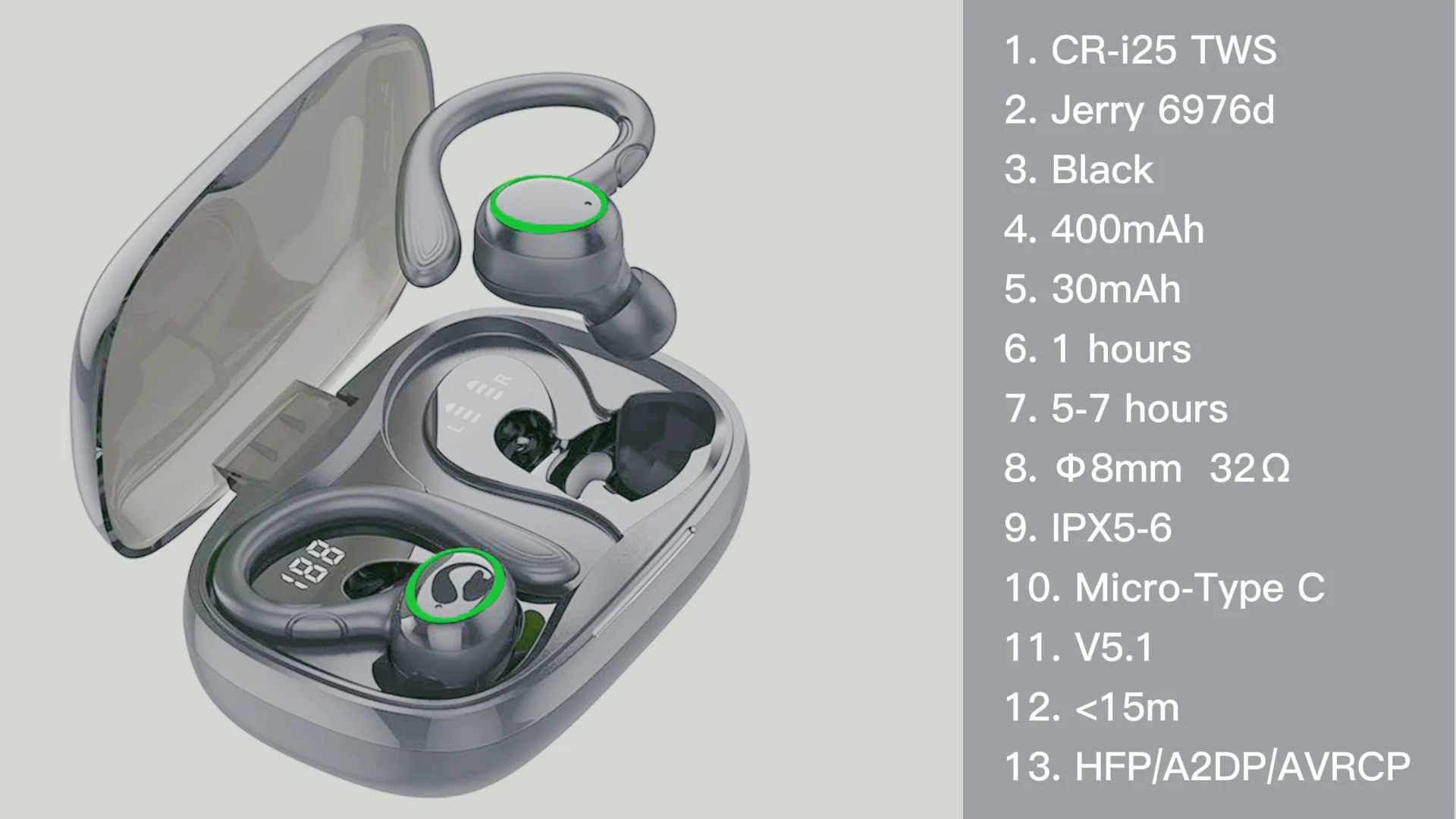 Wireless Headphones Touch Two C5 Earbuds Manual True