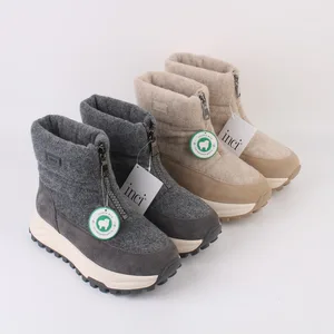 Cold-Resistant -30C Warm Exported Russia Women's Thickened Winter Outdoor Wool Snow Boots Wrapping Non-Slip Durable