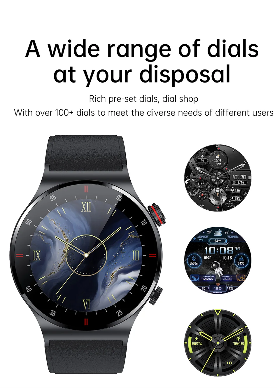 2024 Smart Watch with HD Screen ECG PPG Health Tracker Waterproof Fitness Bracelet Sport Camera Application for IOS System