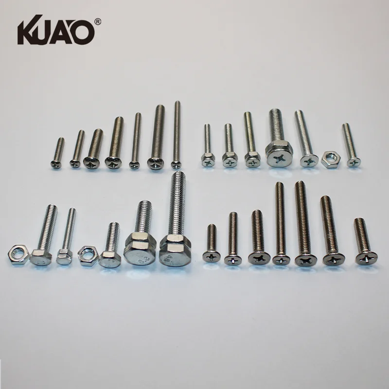 Hardware Fastener Metric Hex Countersunk Carriage Bolt Flat Head Bolts and Nuts Assorted Kit DIY for Wood Metal Concrete