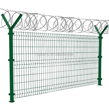 Y Post Airport Fence Concertina Razor welded airport fence panels anti climbing Airport prison fence