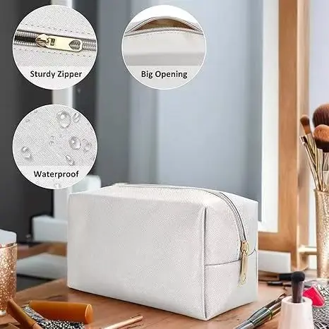 Custom Fashion PU Makeup Bag Large Capacity Travel Storage Makeup Bag Storage Bag preview 6
