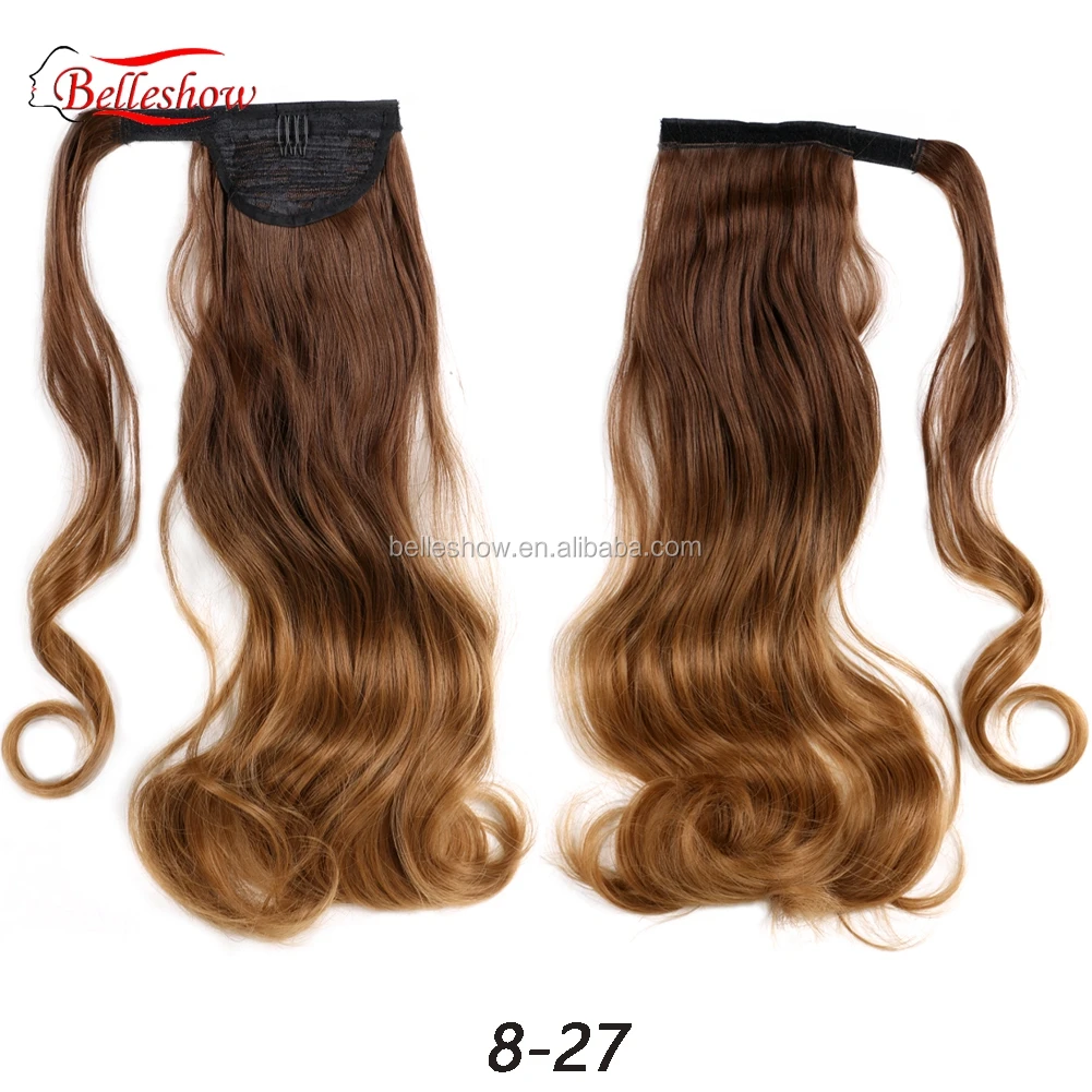 Оптовая продажа, удлинитель для хвоста из синтетических волос, с зажимом в виде когтя