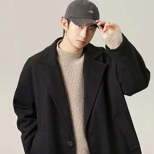 OEM & ODM  Production Japanese Retro Single-Breasted Button  Long Casual Over-Knee Suit for