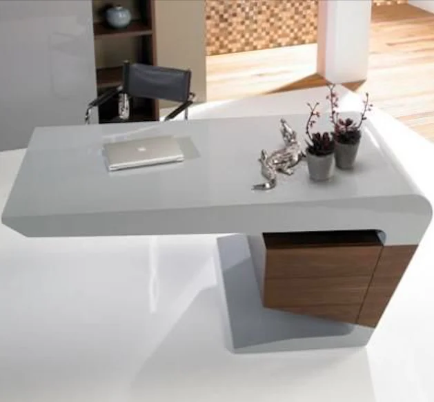 2020 мебель на заказ с твердой поверхностью, современный белый стол руководителя, офисные столы