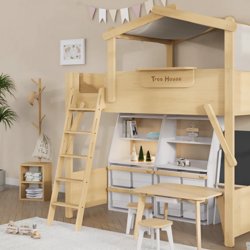 Boori Kids Treehouse King Single Loft Bed - Modern Design