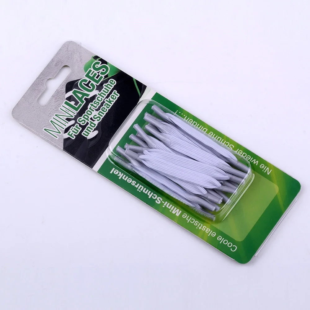 High Quality Custom Packaging Mini Elastic No Tieshoelaces Stretch Elastic Shoe Laces with Customized Packaging