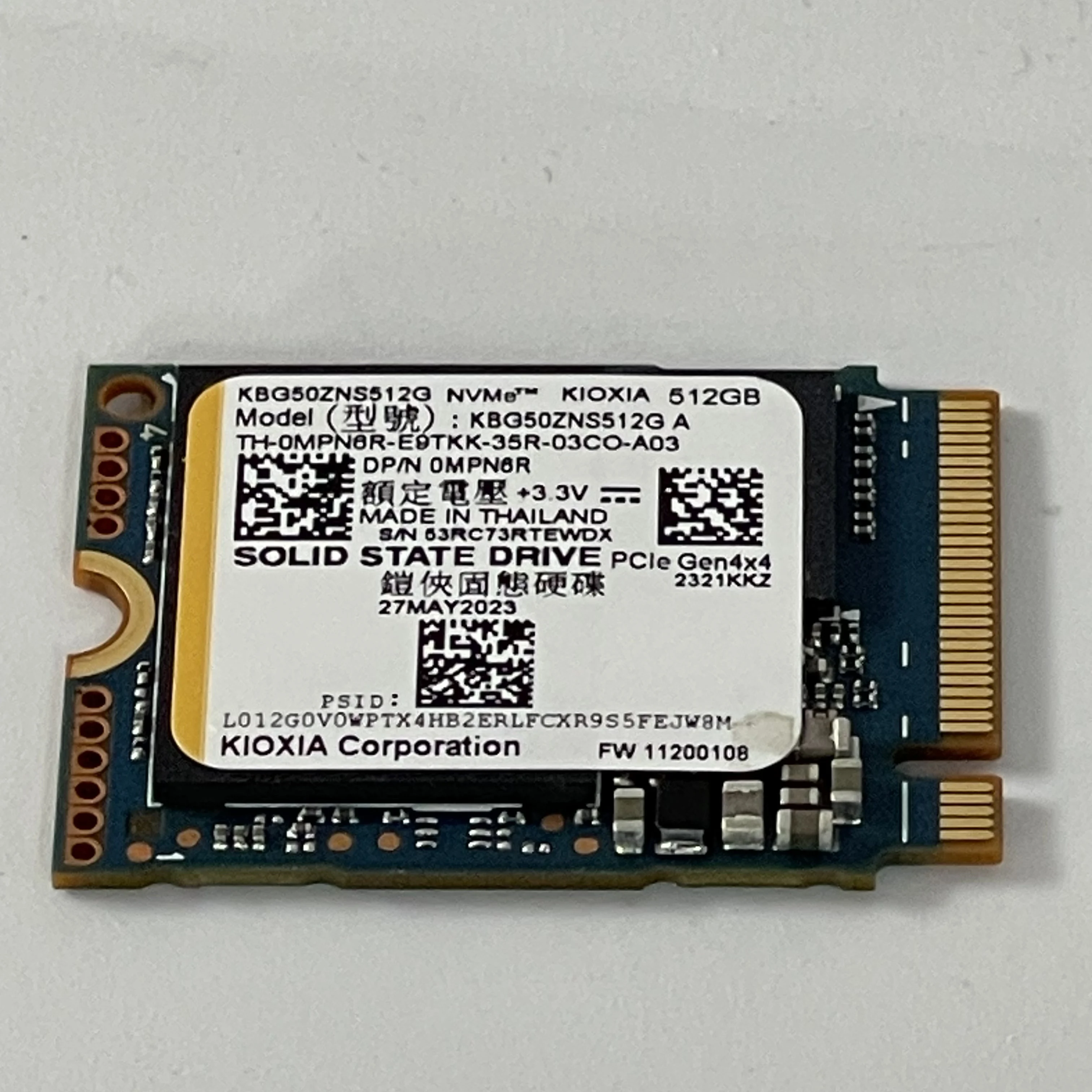 KIOXIA NVMe Solid State Drive KBG50ZNS512G A