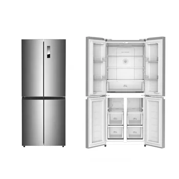 KD268FW Stainless Steel Electric Portable 300L Capacity No-Frost Combi Refrigerator Gas EU Frost-Free Defrost Households Hotels
