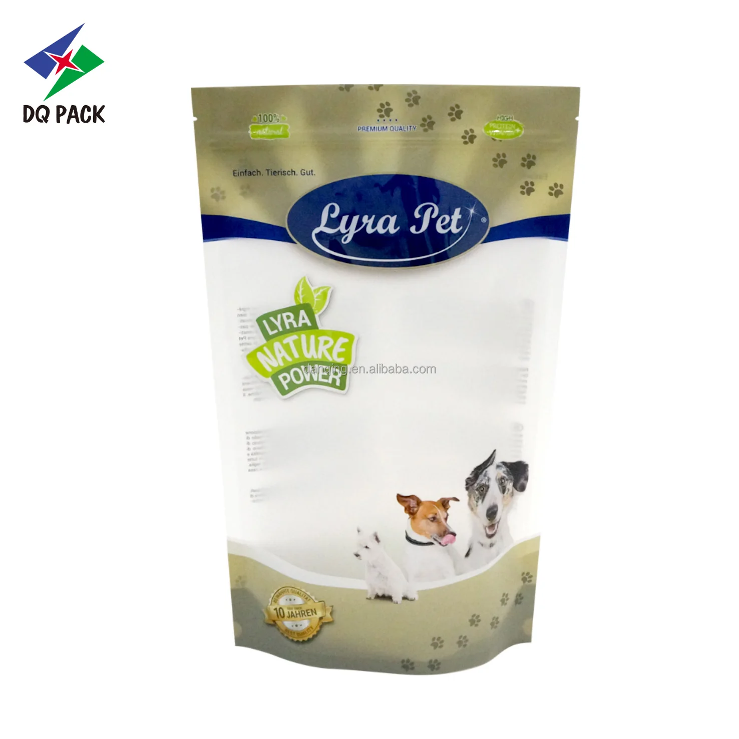 Hot Sell Flexible Stand Up Pouch Clear Plastic Zipper Bag For Pet Food Packaging