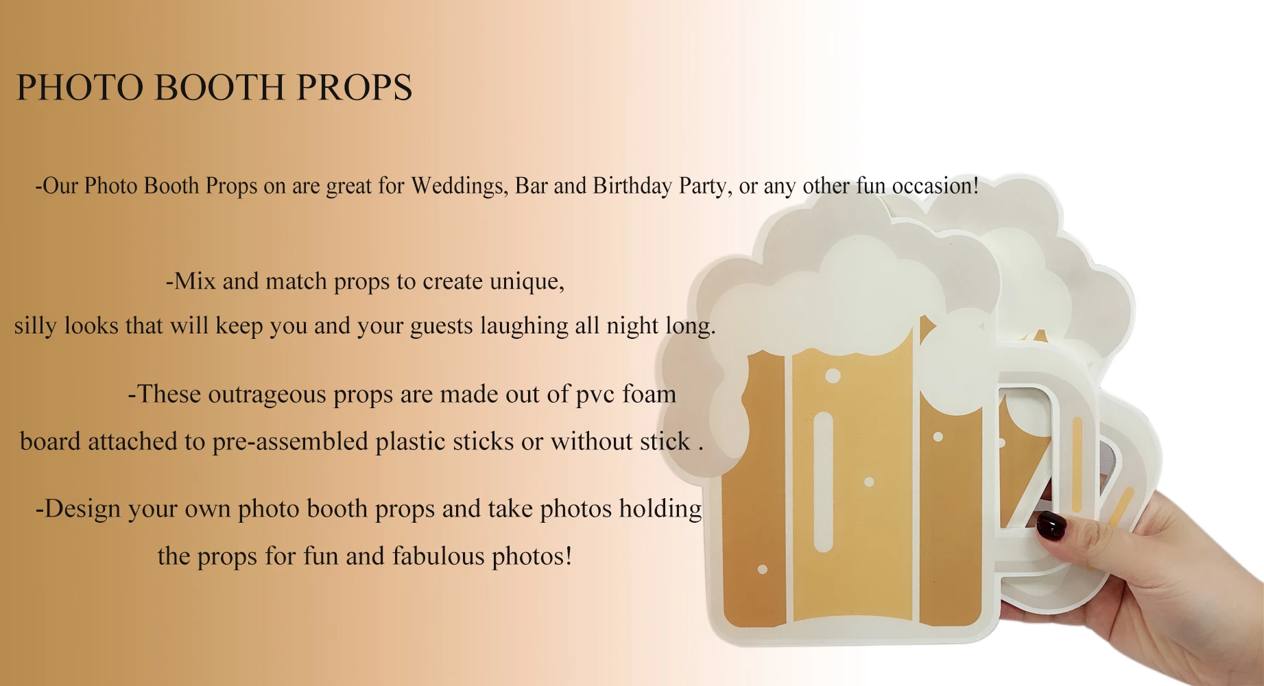 Prop Sign Solo Pvc Props Sign Custom Board Printing Photo Booth Props for Wedding ...