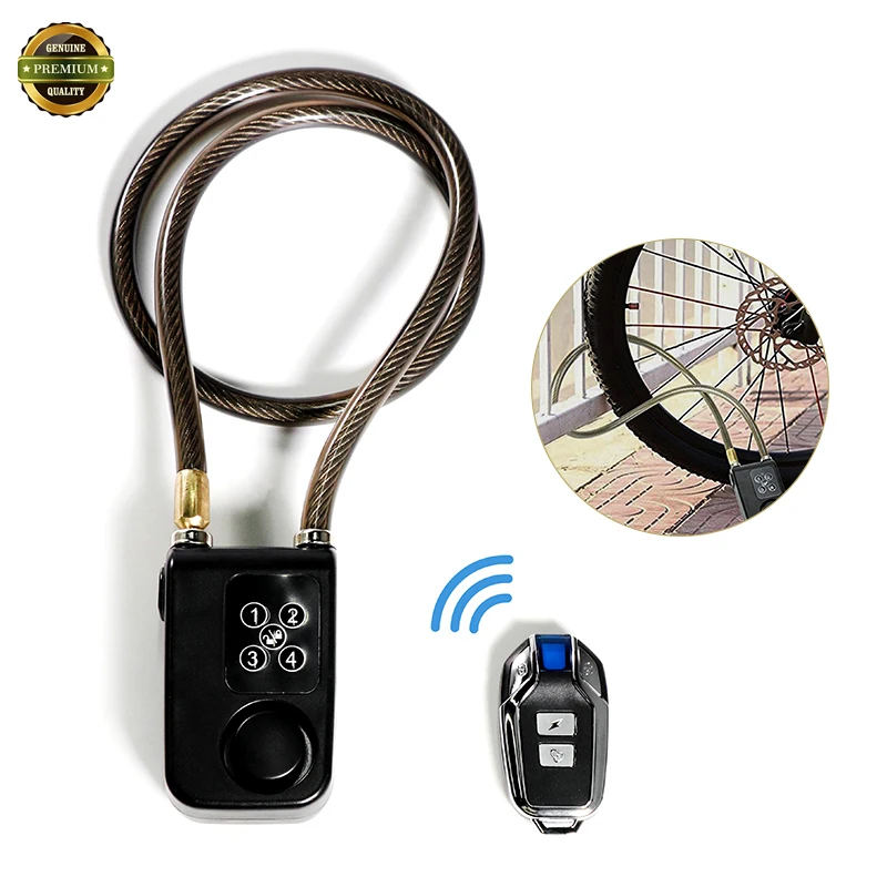 Bike lock alarm online cable