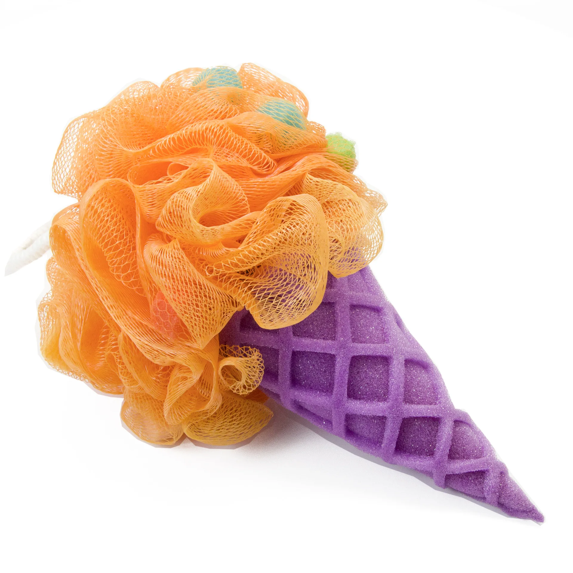 2021 New Ice Cream Shape Deign Special Bath Ball Baby Children Cute Sponge Bathtubs love Washing Ball Flower