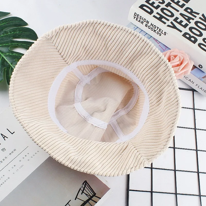 Veracap Hb15 High Quality Designer Winter Hats Solid Color Wide Brim Fishingman Hat Custom Logo Corduroy Bucket Hats