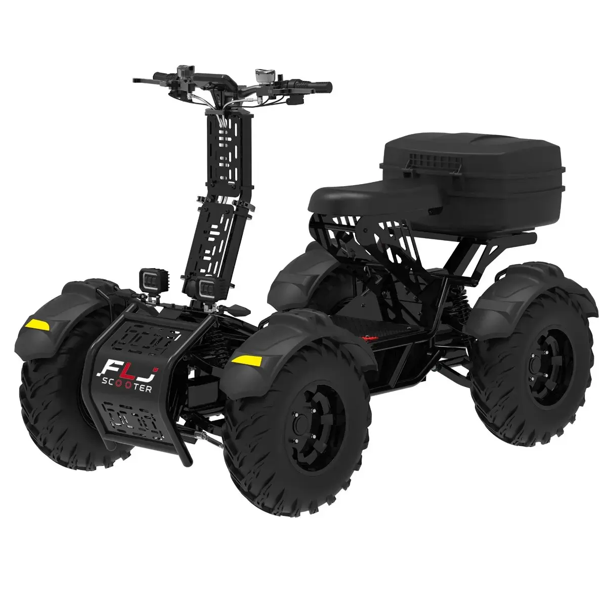 FLJ Four Wheels Mountain Scooter with 50Ah 80Ah Battery 21 Inch 4X4 Quad Off Road Tire Electric Scooter
