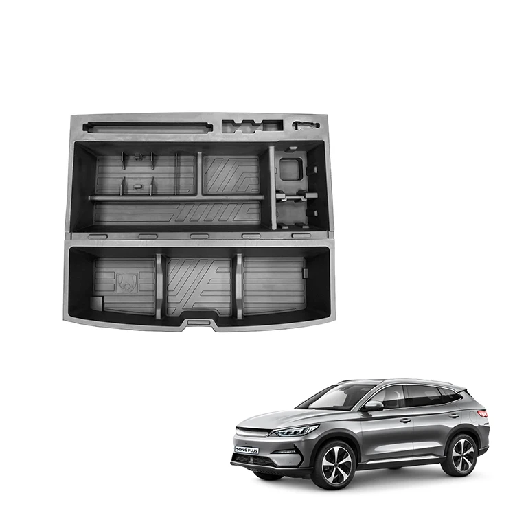 Trunk Storage Compartment Box Rear Trunk Lower Organizer PP Plastic Car Storage Boxes For BYD Song Plus EV